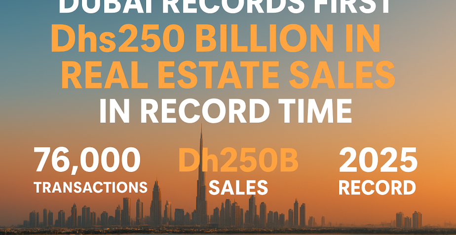 Dubai Records First Dhs250 Billion in Real Estate Sales in Record Time